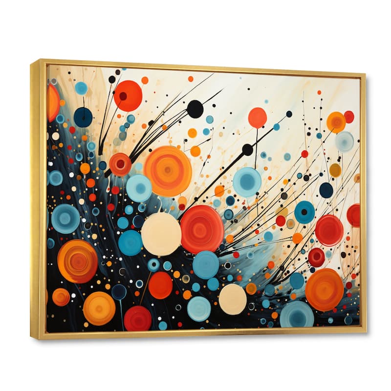 Designart "Colorful Mid Century Abstract Fusion VI" Mid-century Framed Wall Decor