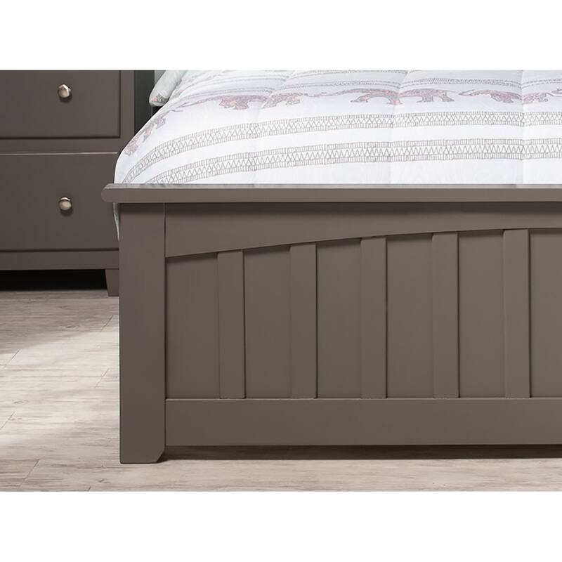 Mission Full Platform Bed in Grey