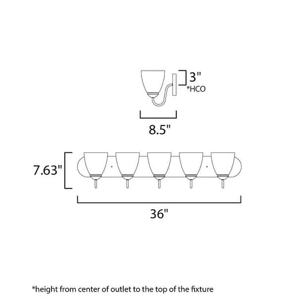 Maxim 11385 Axis 5 Light 36" Wide Vanity Light