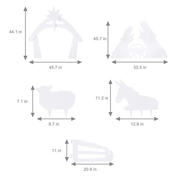 Pvc Nativity PVC Nativity Garden Jesus Decoration White - Bed Bath & Beyond - 38394162