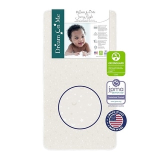 Dream On Me Starry Night Crib & Toddler Mattress, Grey - Gray