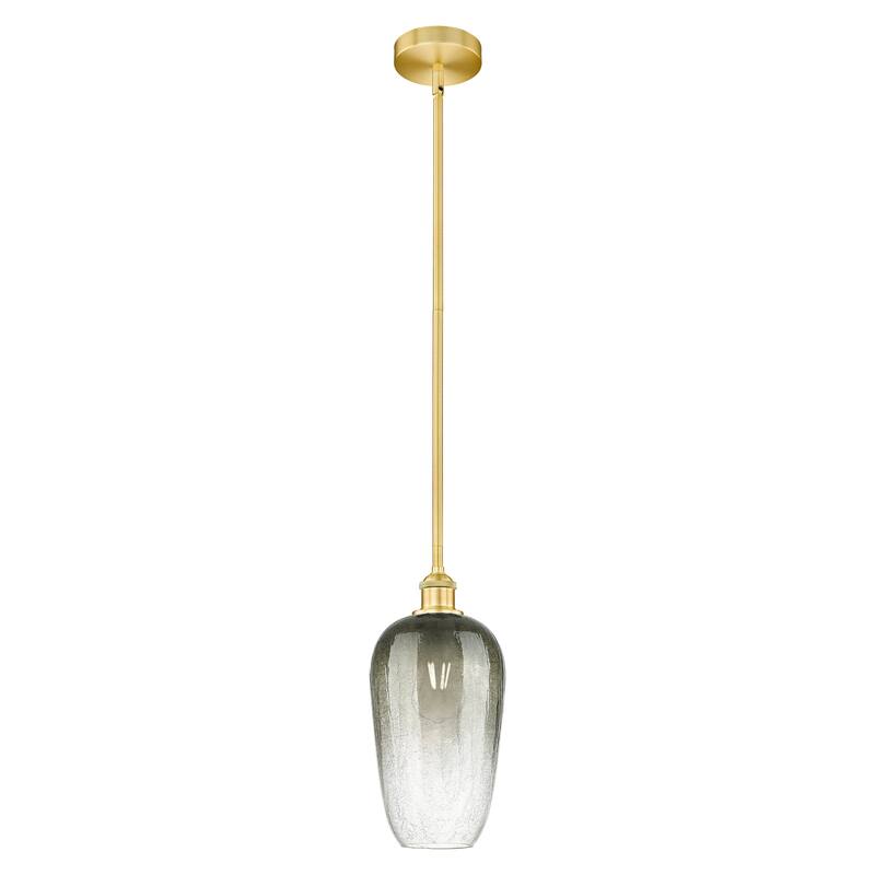 Innovations Lighting Endless Possibilities Edison - Brookhaven Flute - 1 Light 7" Stem Hung Mini Pendant - Slate/Satin Gold