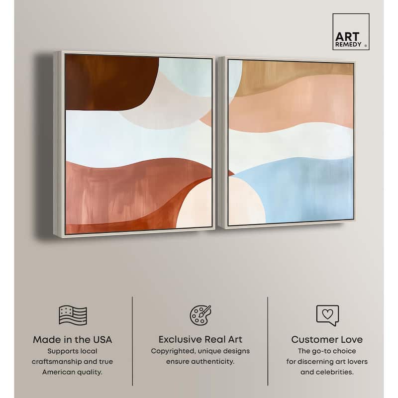 Evolving Shapes I Canvas Set of 2 by Art Remedy