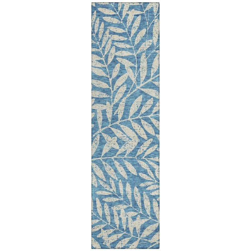 Machine Washable Indoor/ Outdoor Chantille Palm Rug
