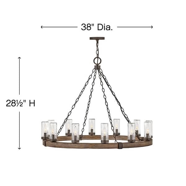 Hinkley Lighting Sawyer 12 Light 38" Wide Open Air Outdoor Chandelier