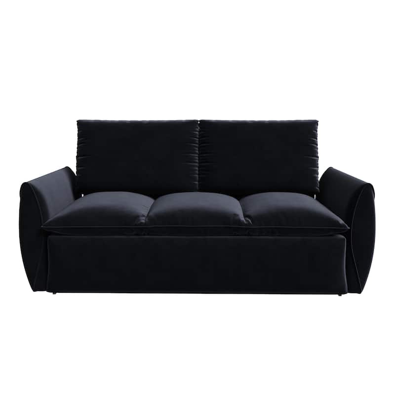 3-Seat Convertible Sleeper Sofa Bed with 2-in-1 Pillow & Blanket Set