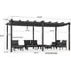 preview thumbnail 33 of 47, PURPLE LEAF Gazebo Outdoor Retractable Modern Large Size Pergola w Lights
