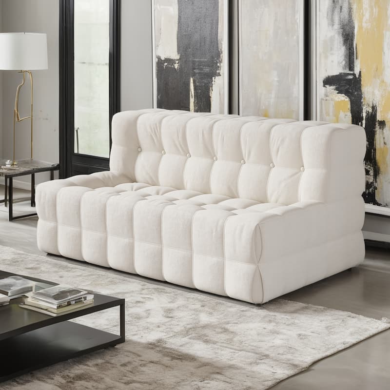 JASIWAY Modern Corduroy Fabric Upholstered Sofa