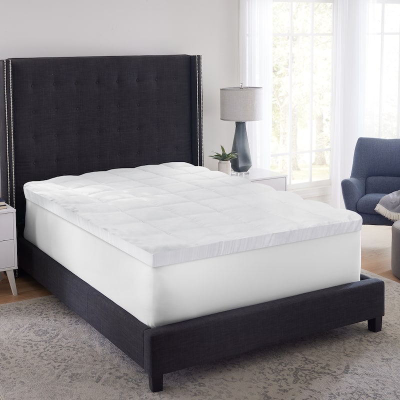 Bodipedic Hybrid 4-Inch Memory Foam and Fiber Mattress Topper
