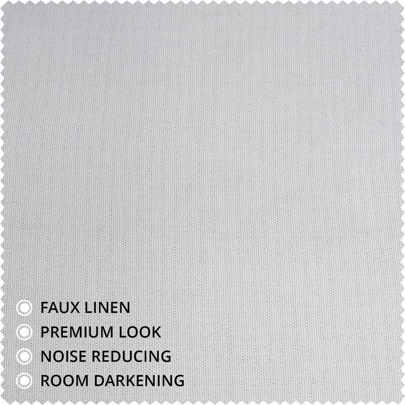Exclusive Fabrics Textured Faux Linen Room Darkening Curtains for Bedroom & Living Room Curtains (1 Panel)