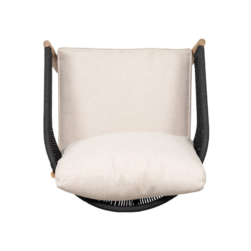 Christopher Knight Home - Lukas Rustic Acacia Patio Club Chair with Rope（Set of 2）.
