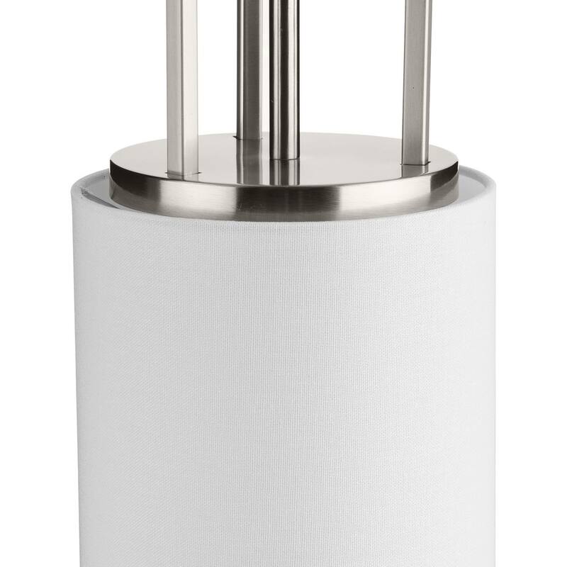 Goodwin Collection One-Light Brushed Nickel Modern Farmhouse Pendant - 7 in x 7 in x 16.75 in
