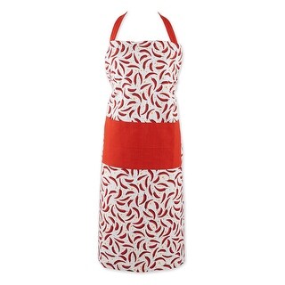 Chili Peppers Unisex Cotton Kitchen Chef Apron - 35" - White and Red - Bed  Bath & Beyond - 34376123