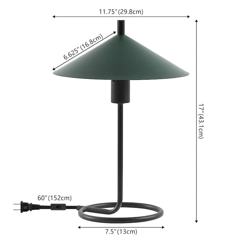 SAFAVIEH Khlo 17-inch Metal Table Lamp (LED Bulb Included) - 12"W x 12"D x 17"H