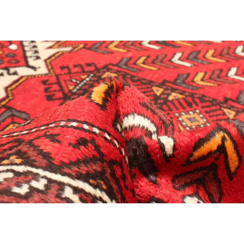 ECARPETGALLERY Hand-knotted Andelz Red Wool Rug - 4'0 x 6'7