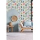 Light Blue Wallpaper with Wildflowers Peel and Stick and Prepasted ...