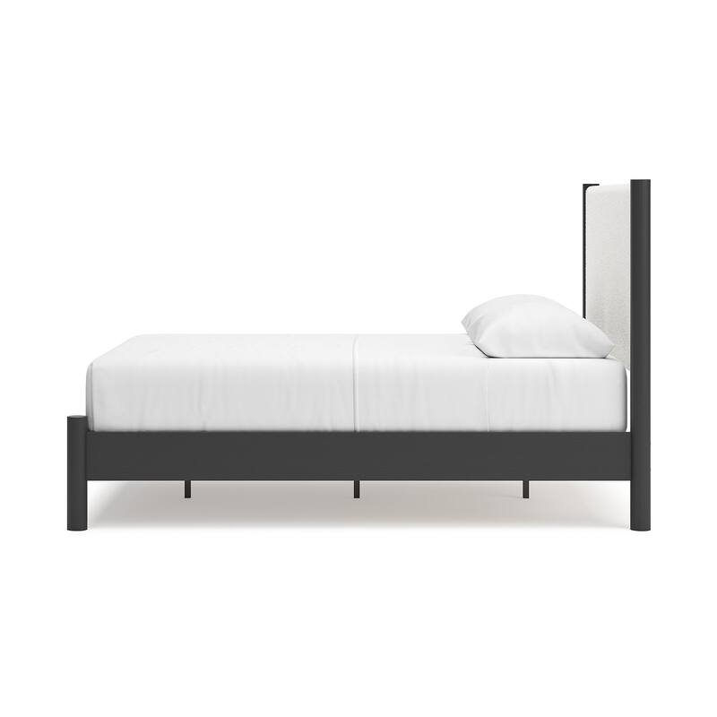 Signature Design by Ashley Cadmori Upholstered Panel Platform Bed