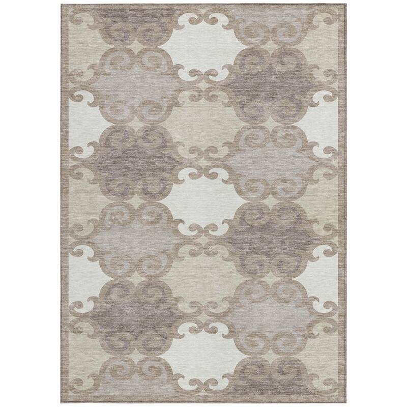 HomeRoots Trellis Transitional Rectangle Outdoor Rug