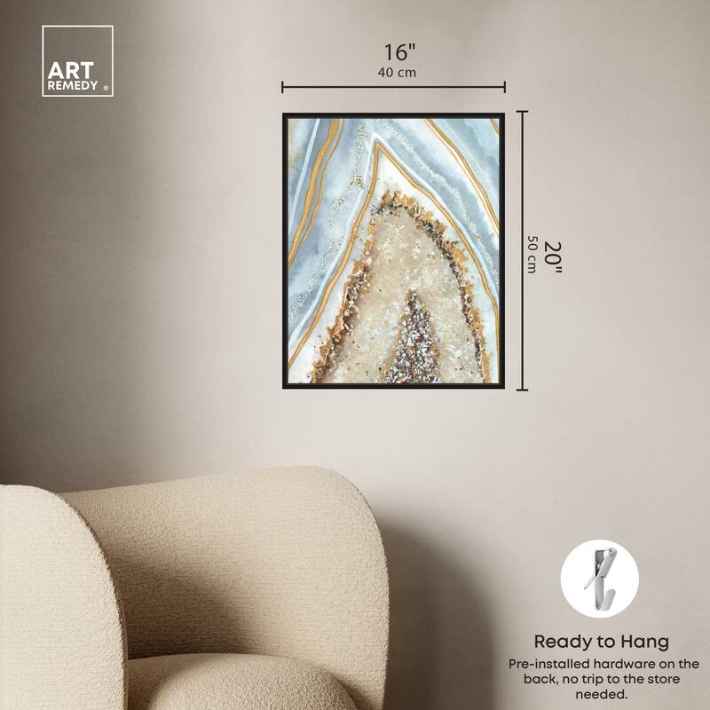 Art Remedy Clarity Art Framed Mineral, Agate & Geode 1 Piece Canvas Wall Art