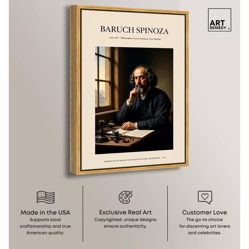 Philosopher Spinoza Canvas by Art Remedy