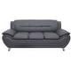 preview thumbnail 9 of 7, Michael Segura Bonded Leather Upholstered Sofa Grey