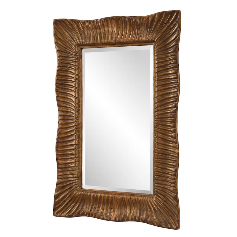Uttermost Emerson Scalloped Antique Gold Mirror - 51'' H X 36.25'' W X 2.5'' D