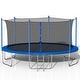 preview thumbnail 1 of 6, 14FT Heavy Duty Trampoline with Safety Enclosure Net and Ladder for Kids and Adults - Blue Blue