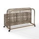 preview thumbnail 10 of 12, Ridley Outdoor Wicker And Metal Pool Storage Caddy - 22.25"x43.5"x30"