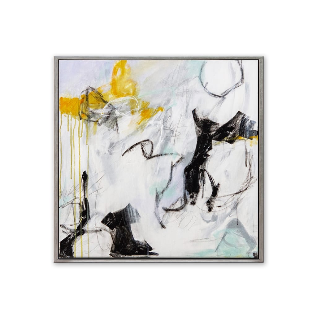 'Little Black Dress' Framed Canvas Wall Art by Patricia Schwimmer