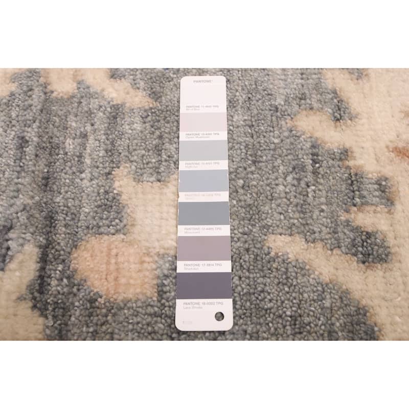 ECARPETGALLERY Hand-knotted Modern Oushak Charcoal Wool Rug - 8'2 x 9'11