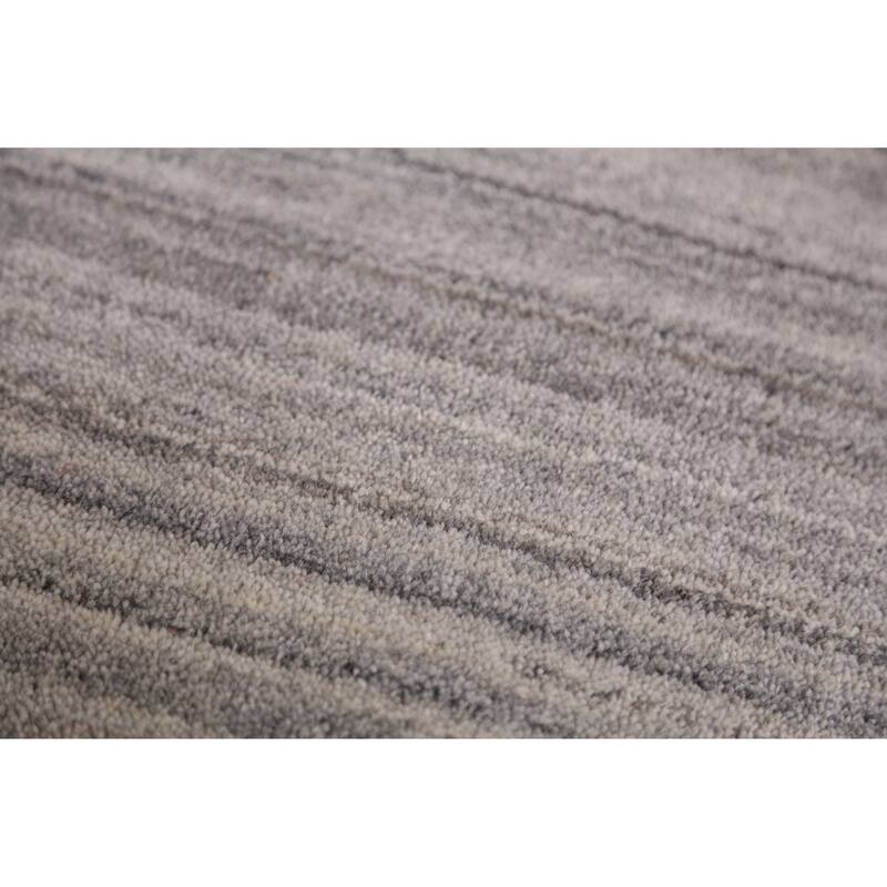 Hand Knotted Oriental 100% Wool Carpet Tribal Animal Pictorial Greys & Charcoal Gabbeh Area Rug - 9' 10'' X 7' 10''