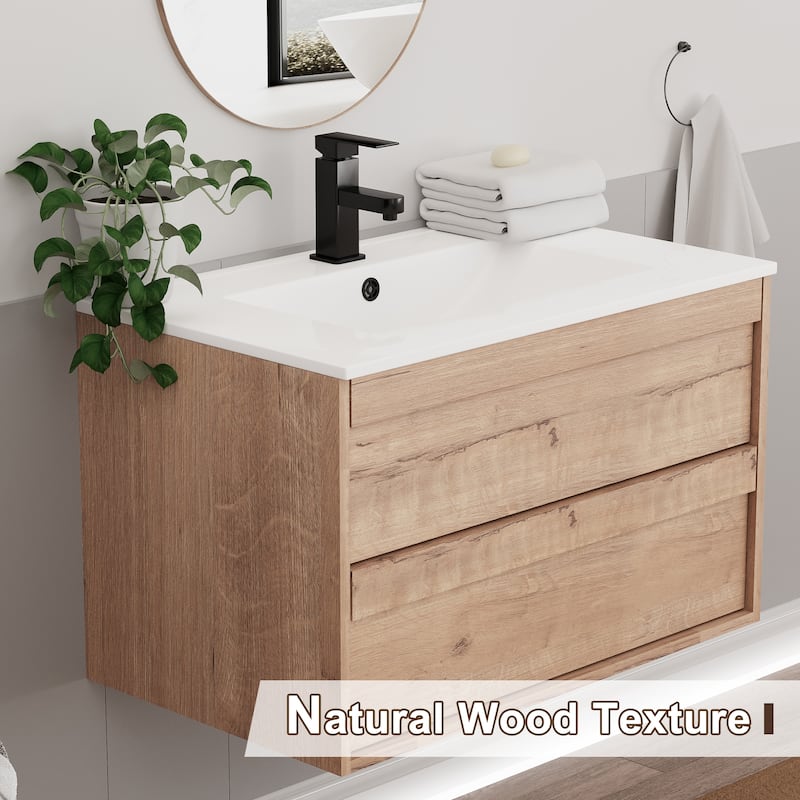 Wall Mounted Bathroom Vanity Sink Combo Cabinet Vanity Set