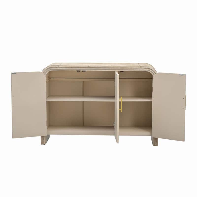 47.2''W Sideboard with Gold Handles and Adjustable Dividers