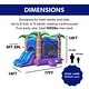 preview thumbnail 2 of 11, HeroKiddo 14 Ft. Enchanted Forest Bounce House Dual Lane Water Slide for Kids, Wet/Dry Inflatable, No Blower Included