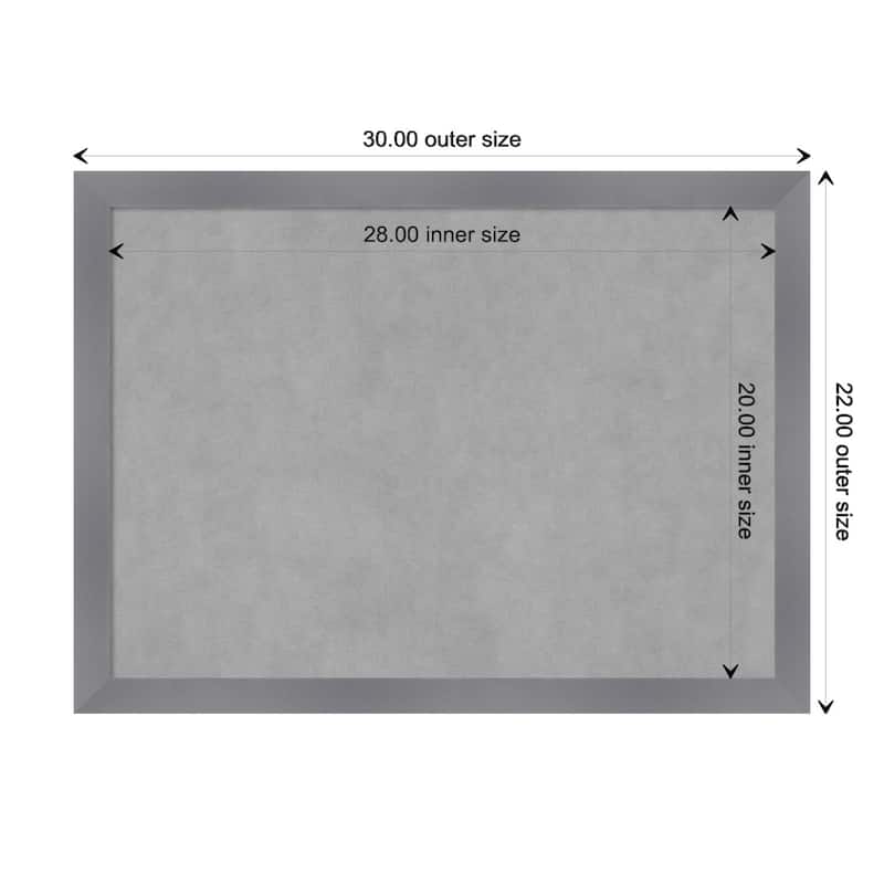 Amanti Art Edwin Grey Framed Magnetic Board - Board Size 28x20