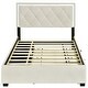 preview thumbnail 5 of 7, Full Platform Storage Bed wDrawers Trundle and Smart LED Light, Beige