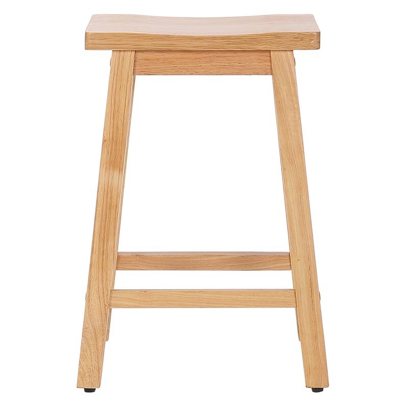 Tylor 29" Saddle Seat Solid Wood Bar Stools (Set of 2)