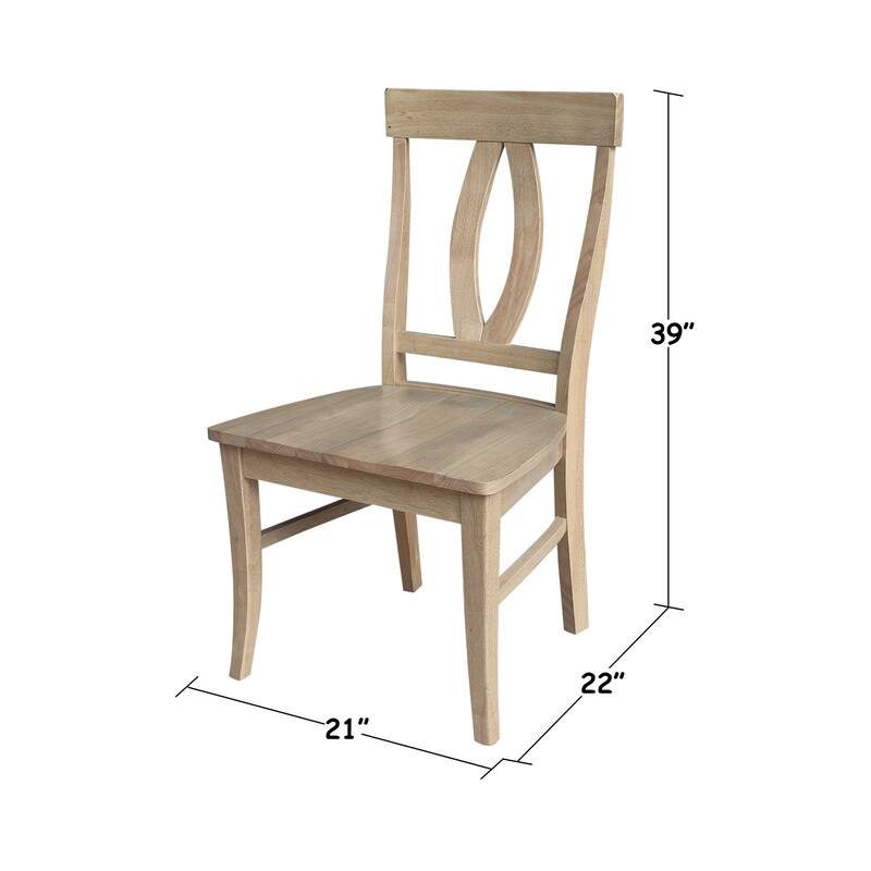 International Concepts Solid Wood Verona Dining Chairs, Set of 2