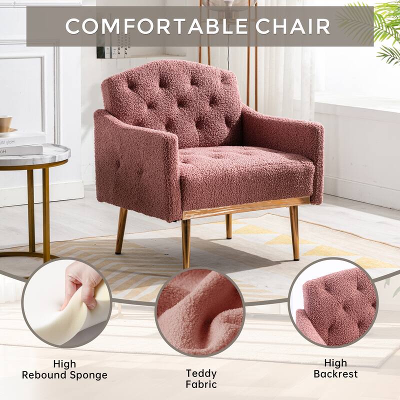 Tufted Decorative Fabric Armchair