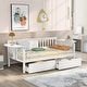 preview thumbnail 1 of 25, Nordic Twin Size Creative Daybed w/ 2 Drawers Storage Bed Frame for Kids, Teens, Girls, Boys No Box Spring Needed, Easy Assembly White