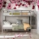 preview thumbnail 15 of 36, Modrem Twin Over Twin Bunk Bed With Storage and Guard Rail For Bedroom,Kids