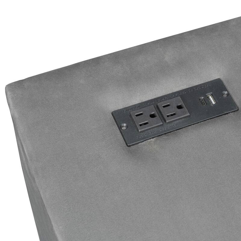 Velvet Full Size Platform Bed with Charging Station and Trundle, Storage Shelves
