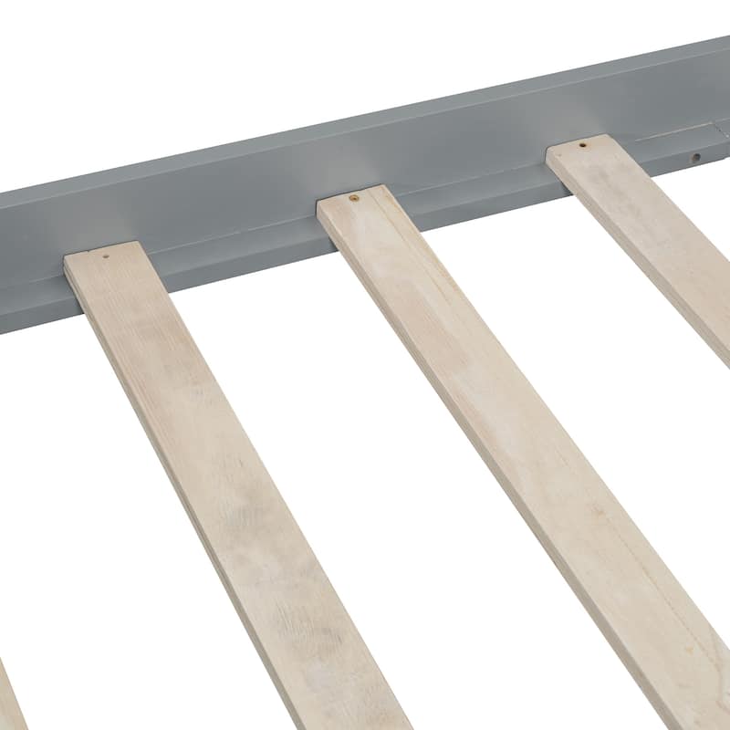 Full Size Platform Bed with LED Light and USB ports