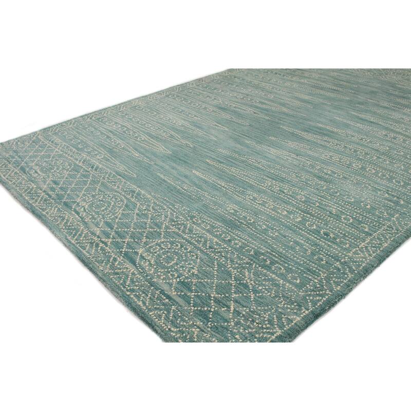 Bashian Hand-tufted Eloise Teal Rug