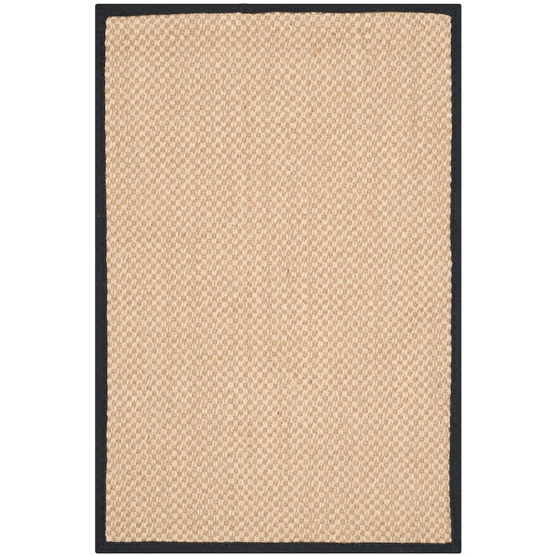 SAFAVIEH Natural Fiber Venus Casual Border Sisal Rug - 2' x 3' - Maize/Black