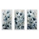 preview thumbnail 2 of 6, Designart "Blue Leaf Foliage And Flowers III" Floral Leaves Framed Wall Art Set Of 3 For Home Decor