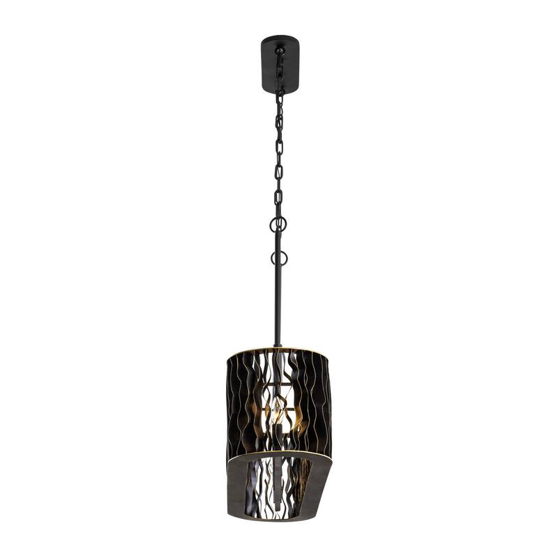 Varaluz Estela Linear Pendant - Matte Black/French Gold - 36"W