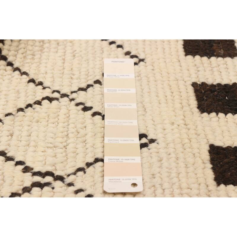 ECARPETGALLERY Hand-knotted Pak Finest Marrakesh Cream Wool Rug - 9'1 x 12'6