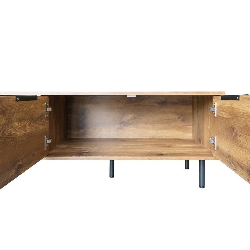 78" TV Stand for 85 75 65 Inch TV, TV Consoles for Living Room, Entertainment Center Wood TV Media with Storage