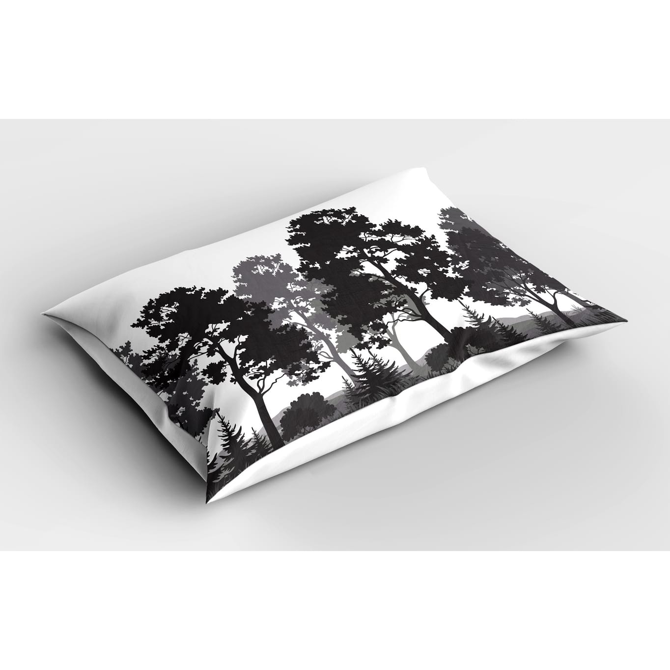 Ambesonne Black and White Pillow Sham, Decorative Standard Size Printed